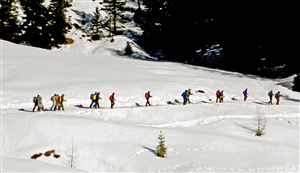 Passeggiata sulla neve all'Alpe Fuciade